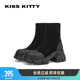 KISSKITTY秋季新款厚底增高瘦瘦靴弹力女靴通勤时装靴