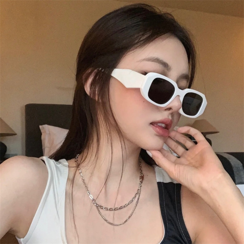 人间芭比宋智雅同款白色墨镜女高级感ins个性复古造型街拍太阳镜