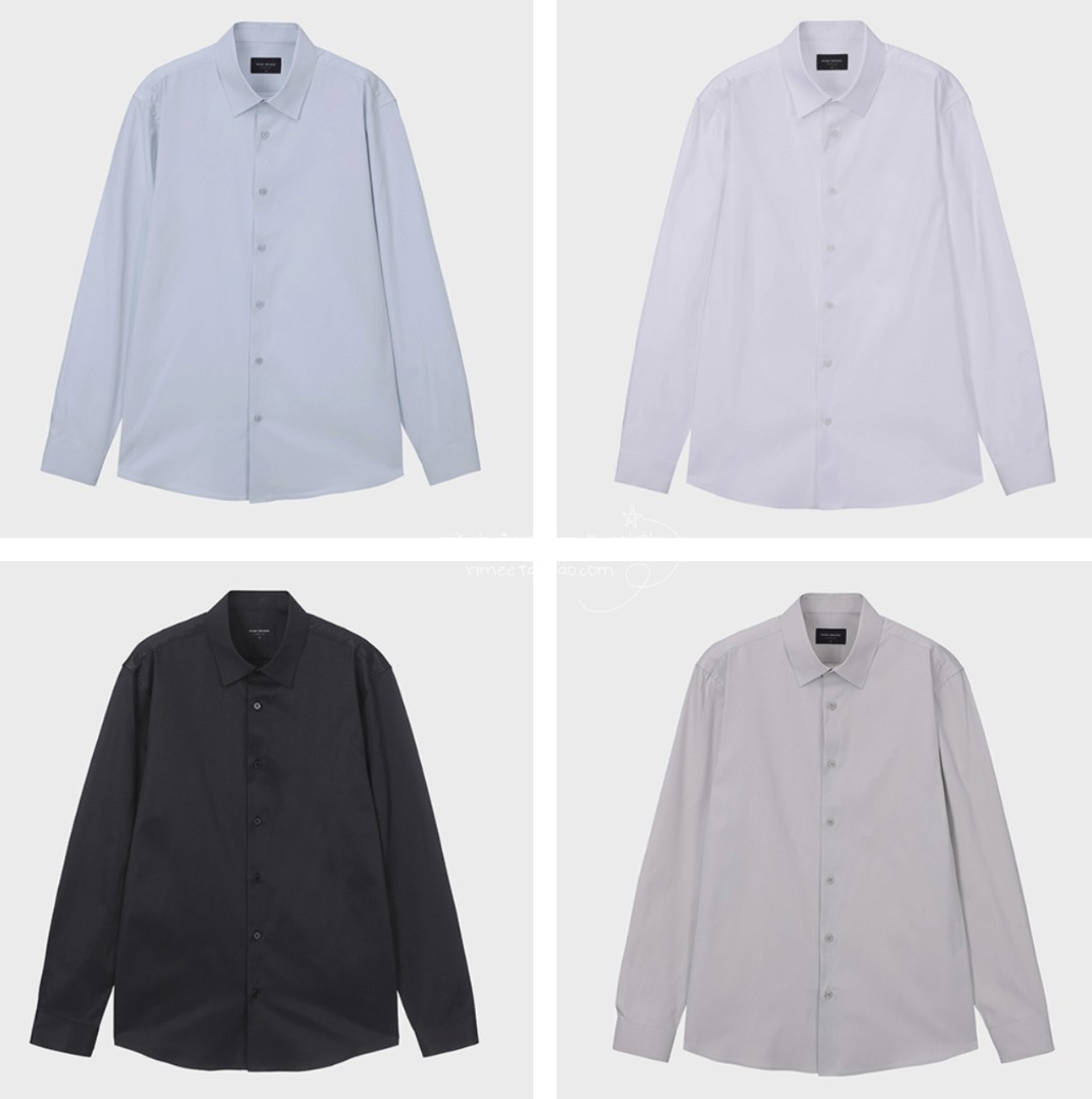 韩国正品代购mind bridge 23春男士纯色商务休闲长袖衬衫mxds0180