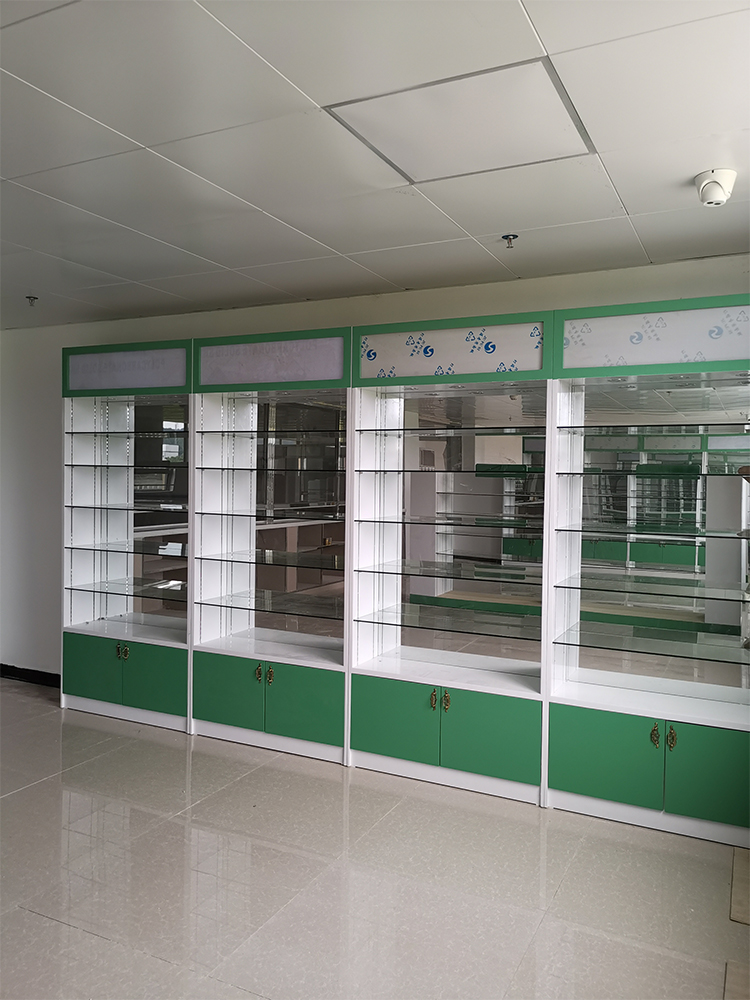 实木西药药店诊所处置定制药房货架药柜处方低温保存柜