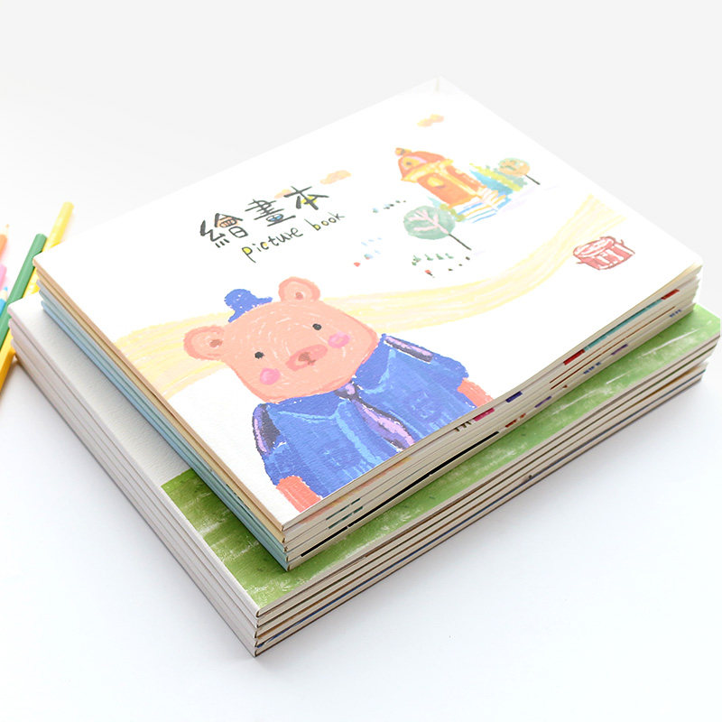 玛丽a4画画本空白 幼儿园涂鸦图画本16k小学生美术本绘画本加厚纸