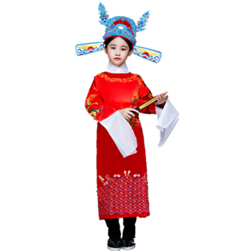 儿童状元服女驸马服装榜眼探花服七品芝麻官县官服秀才舞台演出服