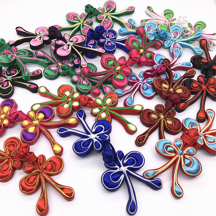 包邮手工盘扣布扣珍珠镶嵌花扣旗袍唐装扣diy装饰扣复古古典纽扣