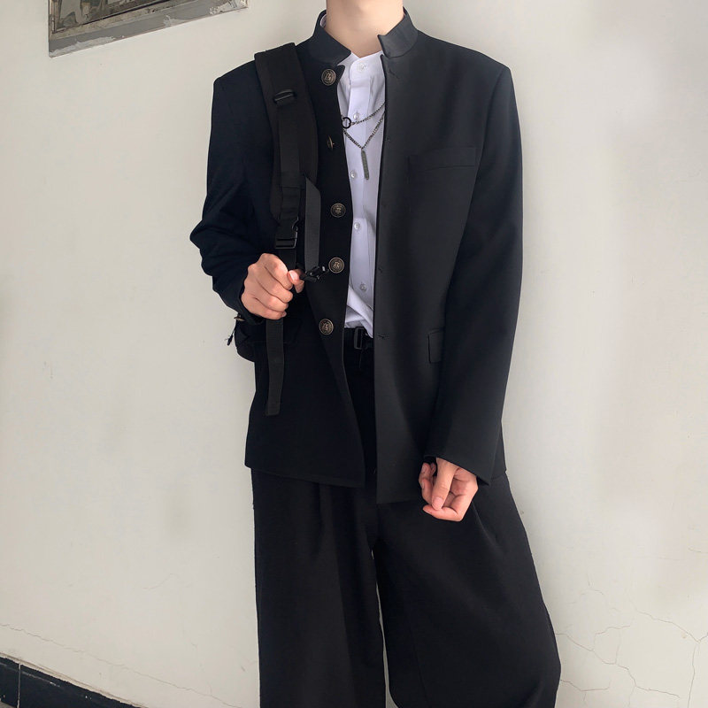 木村叔dk男装原创诘襟日系jk制服男学生正统西服西装马甲立领衬衫