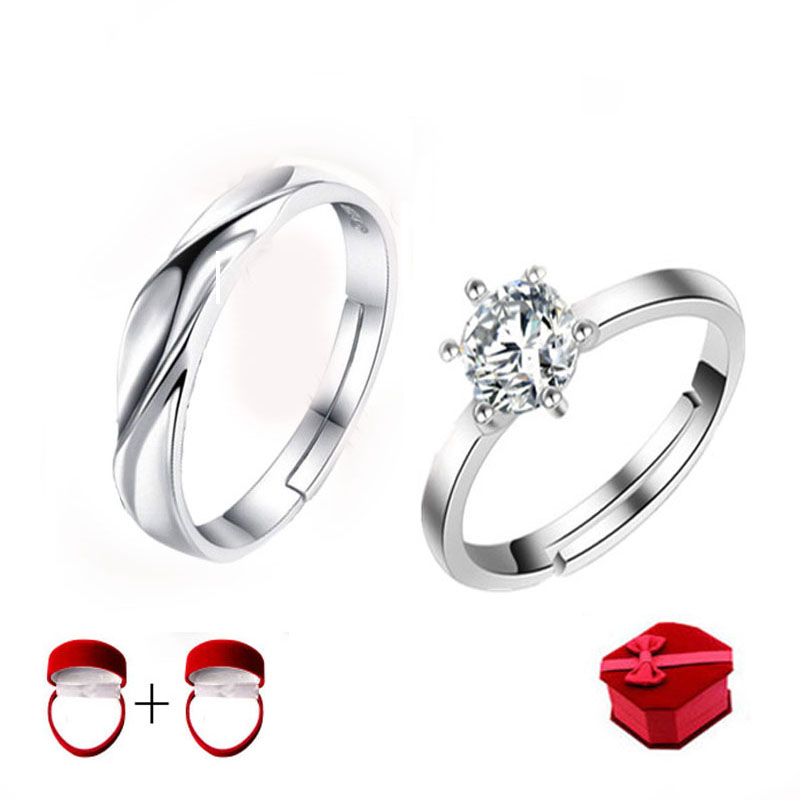 Japan Korea 1 Carat diamond ring simulation Diamond Ring a pair marry Propose lovers Ring wedding ring Openingin the Accessories/Fashion Jewelry, Ring/Ring category - from Buy2taobao.com to provide professional Taobao agent buy service