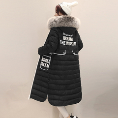 冬季韩版大毛领加厚棉服修身棉袄防寒保暖羽绒棉衣外套女装面包服