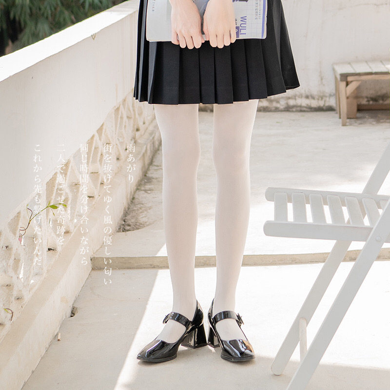 一期一会春夏白色丝袜薄款性感连裤袜纯色lolita打底舞蹈袜