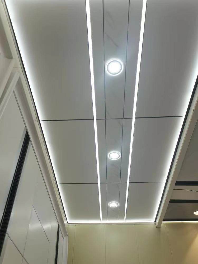 黑色超窄发光龙骨发光收边线发光装饰条集成吊顶铝扣板蜂窝板配套