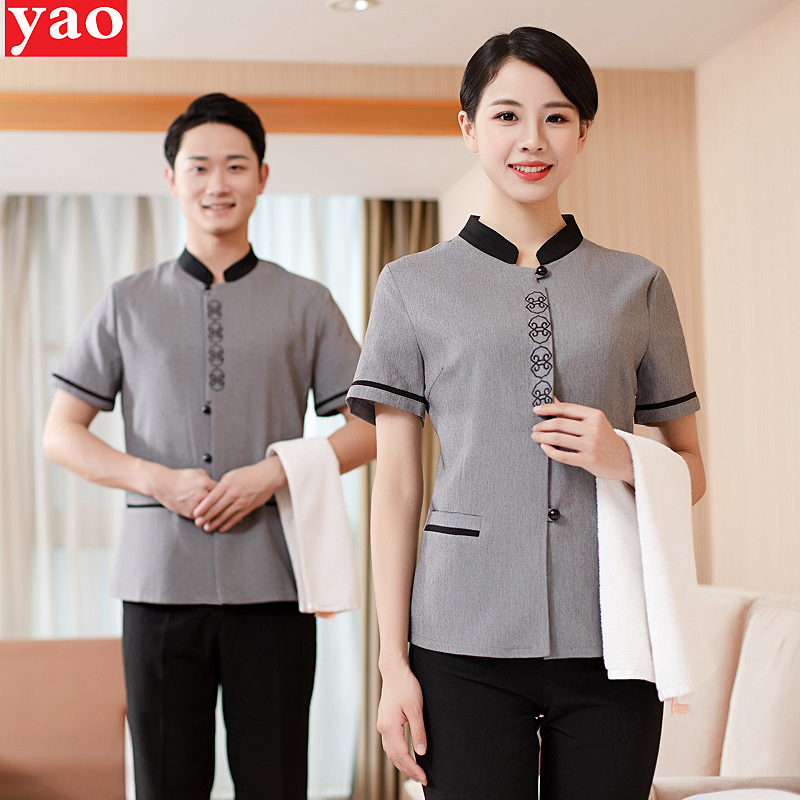 保洁服 酒店客房服务员工作服短袖女 物业清洁工保洁员pa服装夏季