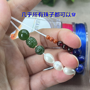 进口耐磨穿珠子的皮筋手串绳弹力线穿文玩水晶蜜蜡翡翠手链串珠线