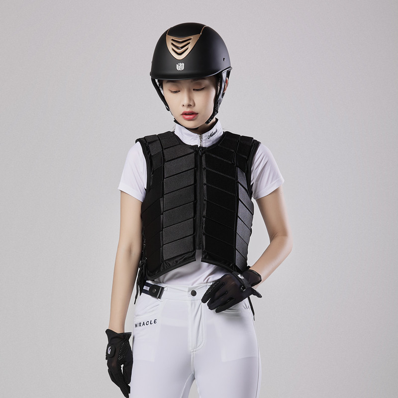 马术护甲马术用品装备男女儿童青少年防护背心防摔马甲麻将块护甲