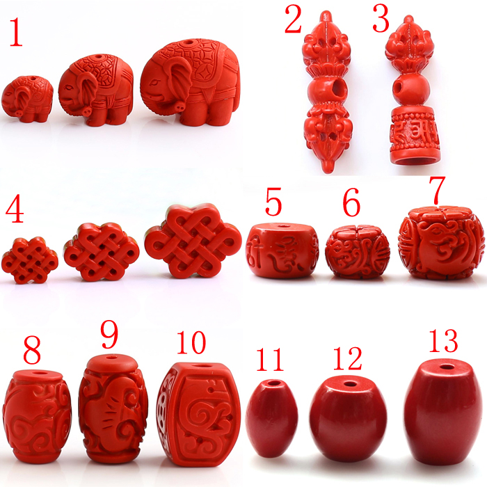 natural Cinnabar elephant Small elephant Pearl Drums Cask bead Beads Vajra King Kong bell DIY Jewelry Bracelet Necklace accessoriesin the Accessories/Fashion Jewelry, Pendant/Pendant category - from Buy2taobao.com to provide professional Taobao agent buy service