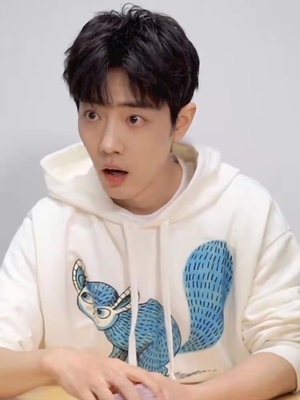 肖战刘耀文王一博同款衣服白色印花连帽加绒卫衣情侣外套男女青春