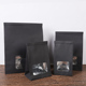 开窗黑色牛皮纸茶叶袋散茶包装密封袋茶叶样品分装袋铝箔袋纸袋子