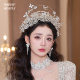 新娘皇冠王冠头饰圣女冠发饰婚纱白纱结婚婚礼宴会配饰品人工锆石