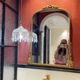 法式复古轻奢拱形欧式卫浴室镜挂镜子卫生间梳妆镜中古黑色装饰镜