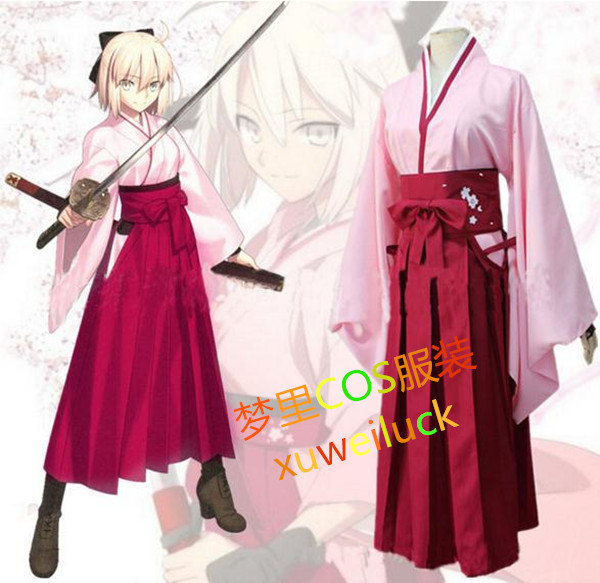 Fate grand order命运冠位指定FGO冲田总司樱saber cos服装女和服|msdalam kategori mod main/animasi/Zhou Bian/cos/permainan papan, kostum cosplay/props/perkhidmatan, Wanita Cosplay - dari Buy2taobao.com untuk memberikan perkhidmatan ejen Taobao profesional membeli