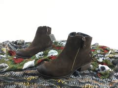 小马哥的欧美范 大码切尔西靴 平底马丁靴女短靴裸靴610139