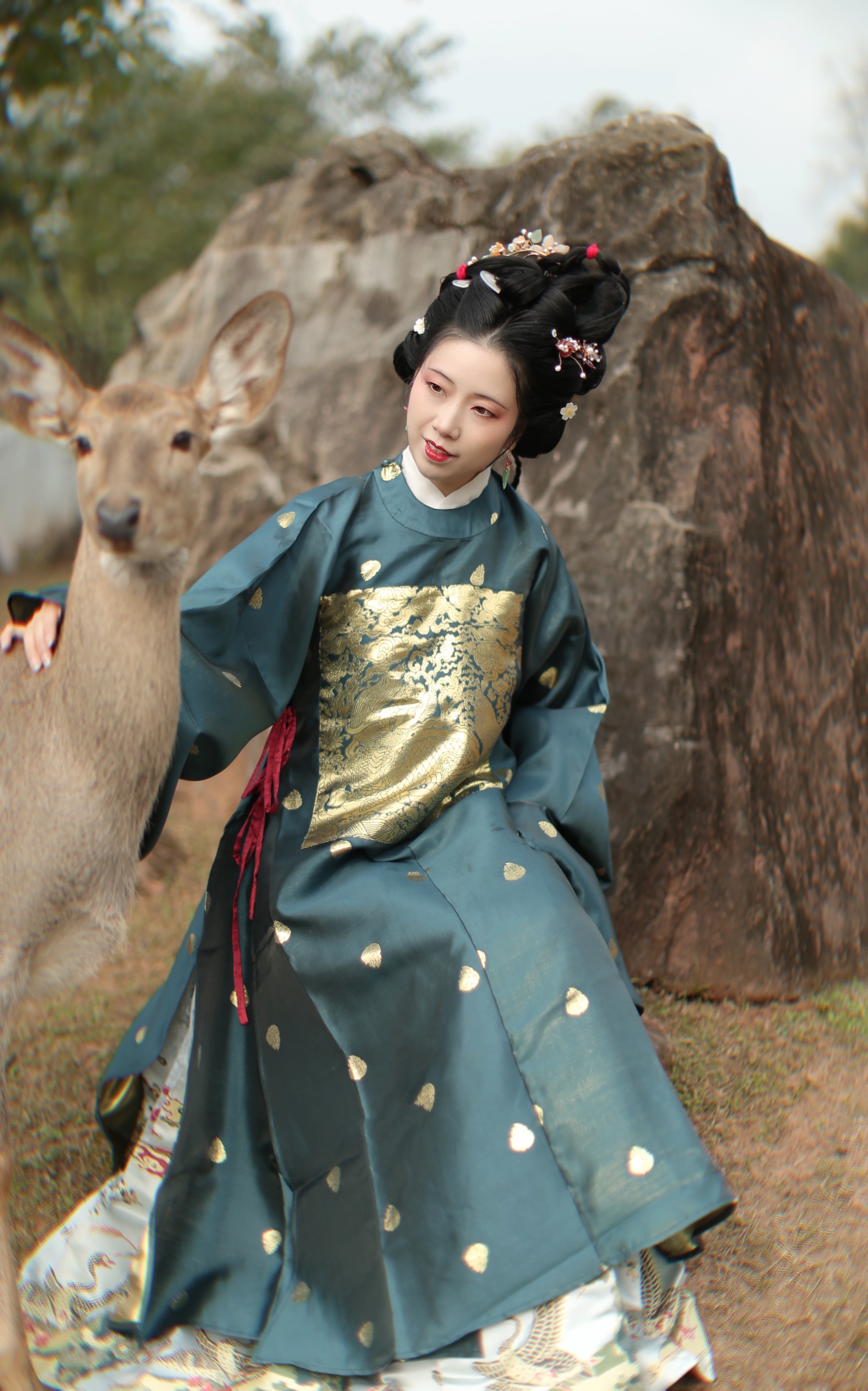 【粤华祥】-原百忍堂-织金补服圆领袍龙麒麟獬豸斗牛汉服长袄明制