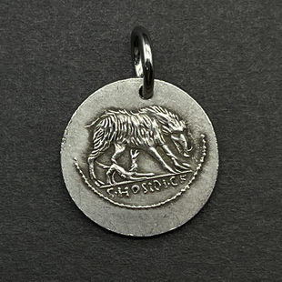 复刻古罗马银币镀银纪念币月亮女神戴安娜狩猎野猪浮雕硬币工艺品