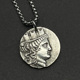 幸运币复古人像硬币项链工艺品希腊银币财富命运女神堤喀银币吊坠