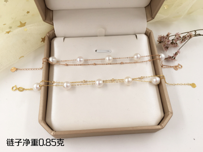 18K金双层满天星珍珠手链女新品天然珍珠可调节双排珍珠手串气质在类目 珠宝/钻石/翡翠/黄金, 天然珍珠(新), 手饰中 - 来自Buy2taobao.com提供专业的淘宝代购服务