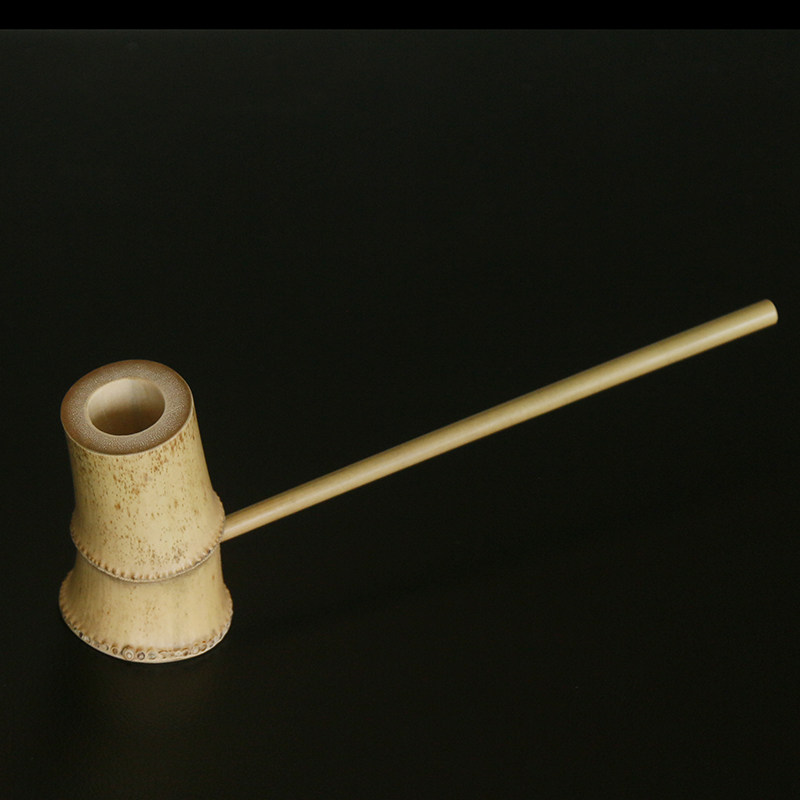 手工定制天然竹烟斗手工竹头烟斗简约烟丝斗父亲礼品旱烟斗火山斗