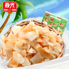 海南特产 椰子片 春光食品 原味碳烤椰子脆片60g*3盒