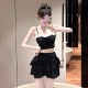 2025新款爆款高级感立体花瓣吊带裙式分体显瘦辣妹温泉度假泳装