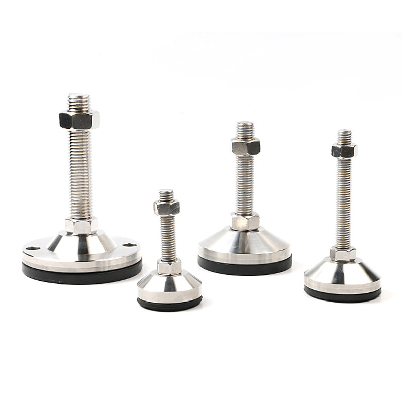 调节脚杯防滑防震304不锈钢重型脚杯设备地脚脚座支撑脚盘调节脚