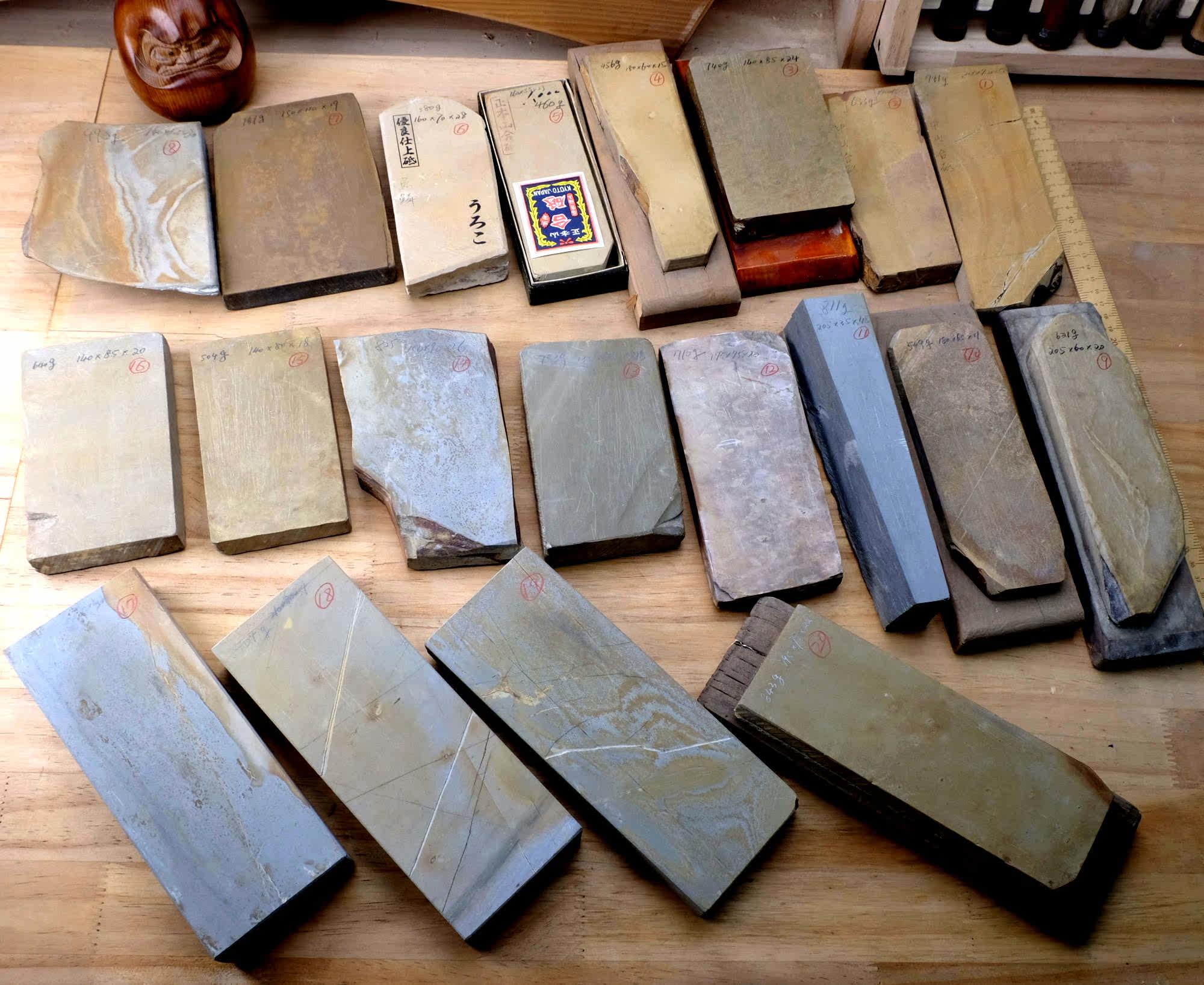 日本天然砥石 本山合砥 硬口 梅畑中山大突 体验砥石 大尺寸有