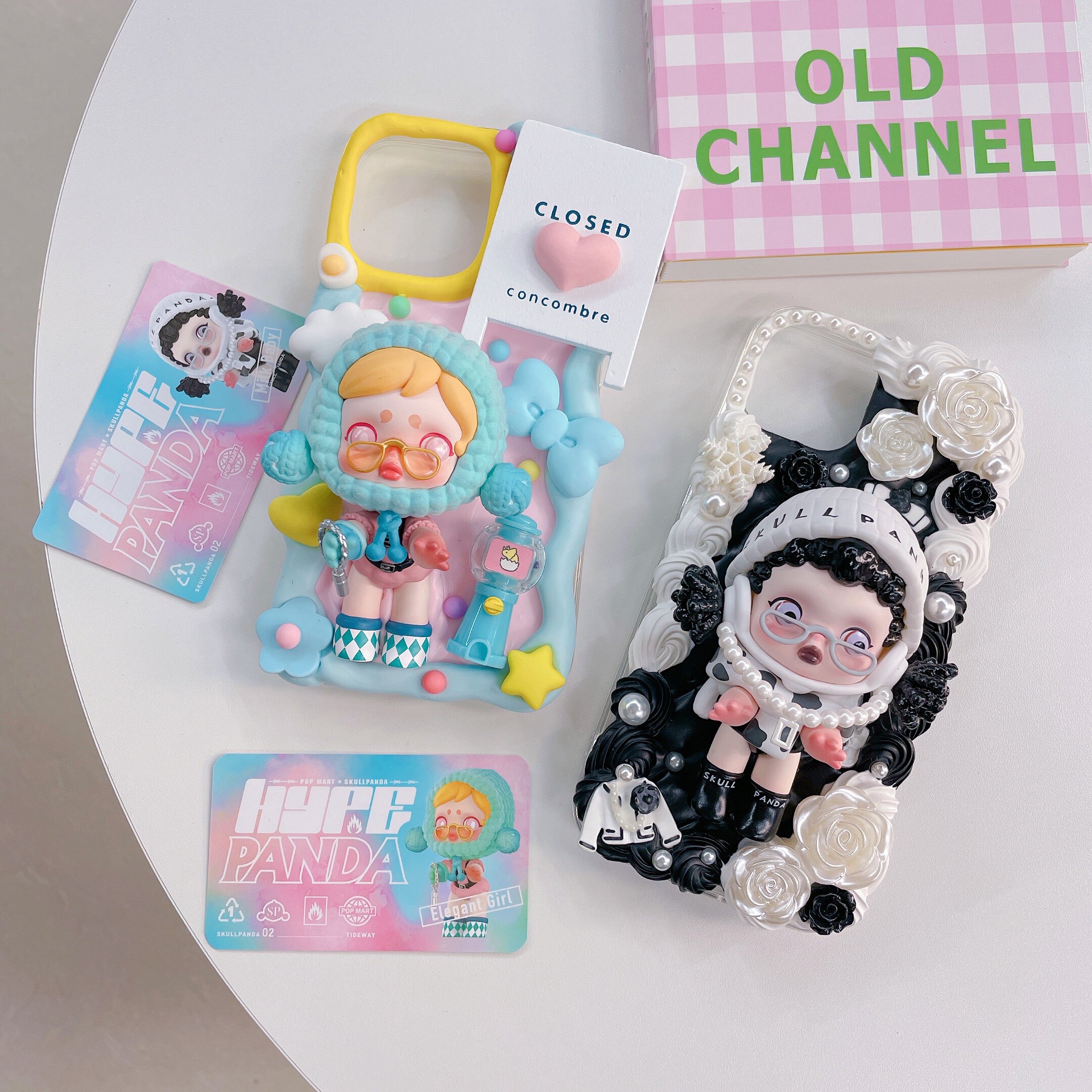 适用于iphone13sp熊喵热潮奶油胶手机壳 华为mate40 盲盒手工定制