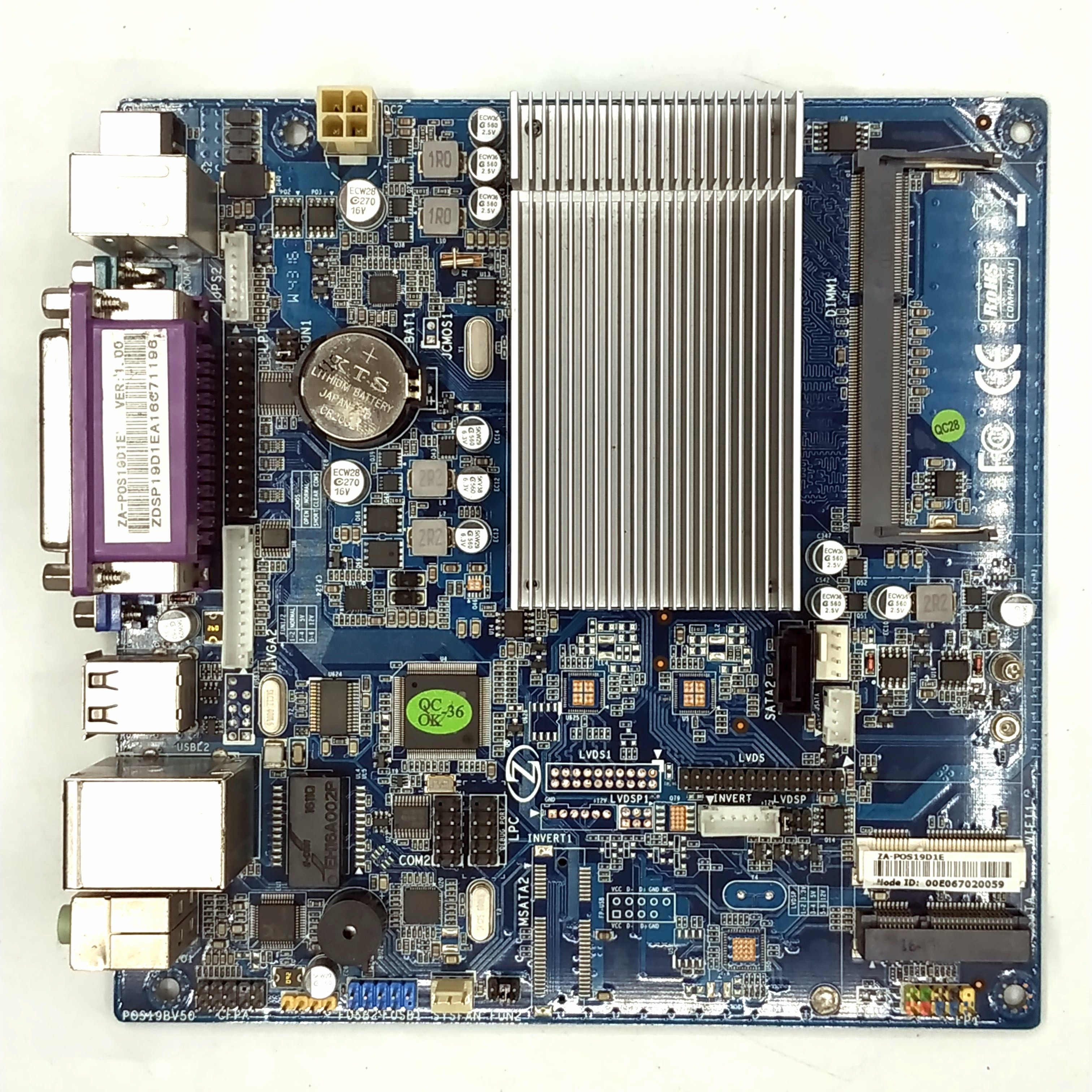 主板收银机爱宝j1900dc12v供电支持lvds内屏19d1e主板