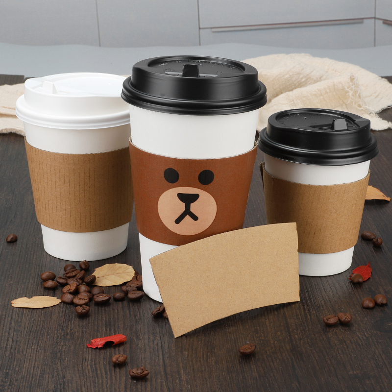 12oz 16oz 一次性瓦楞杯套 防烫杯套 奶茶杯套 隔热杯套 100只在类目 餐饮具, 杯子/水杯/水壶, 杯套中 - 来自Buy2taobao.com提供专业的淘宝代购服务