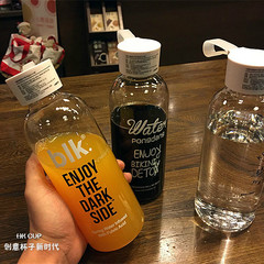 my bottle水瓶水杯塑料随行杯子韩国学生创意便携带盖防漏随手杯