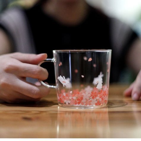 Japanese Kitty rabbit scented tea cherry blossoms Heat glass lovely originality milk glass Flower cup coffee Water cupin the Tableware , Cup/Cups/Kettle , Glass category - from Buy2taobao.com to provide professional Taobao agent buy service