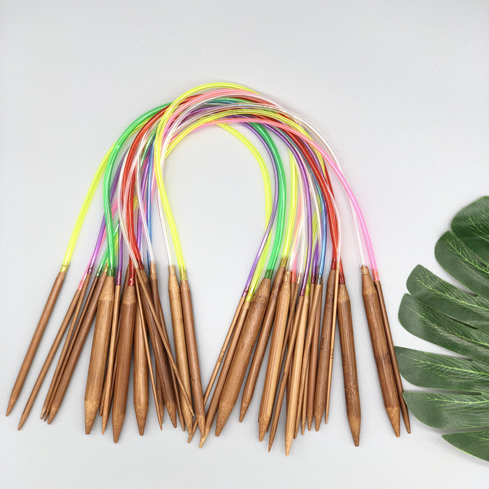 彩管漂白环形针 织编织工具毛衣毛线环形针整套 竹子