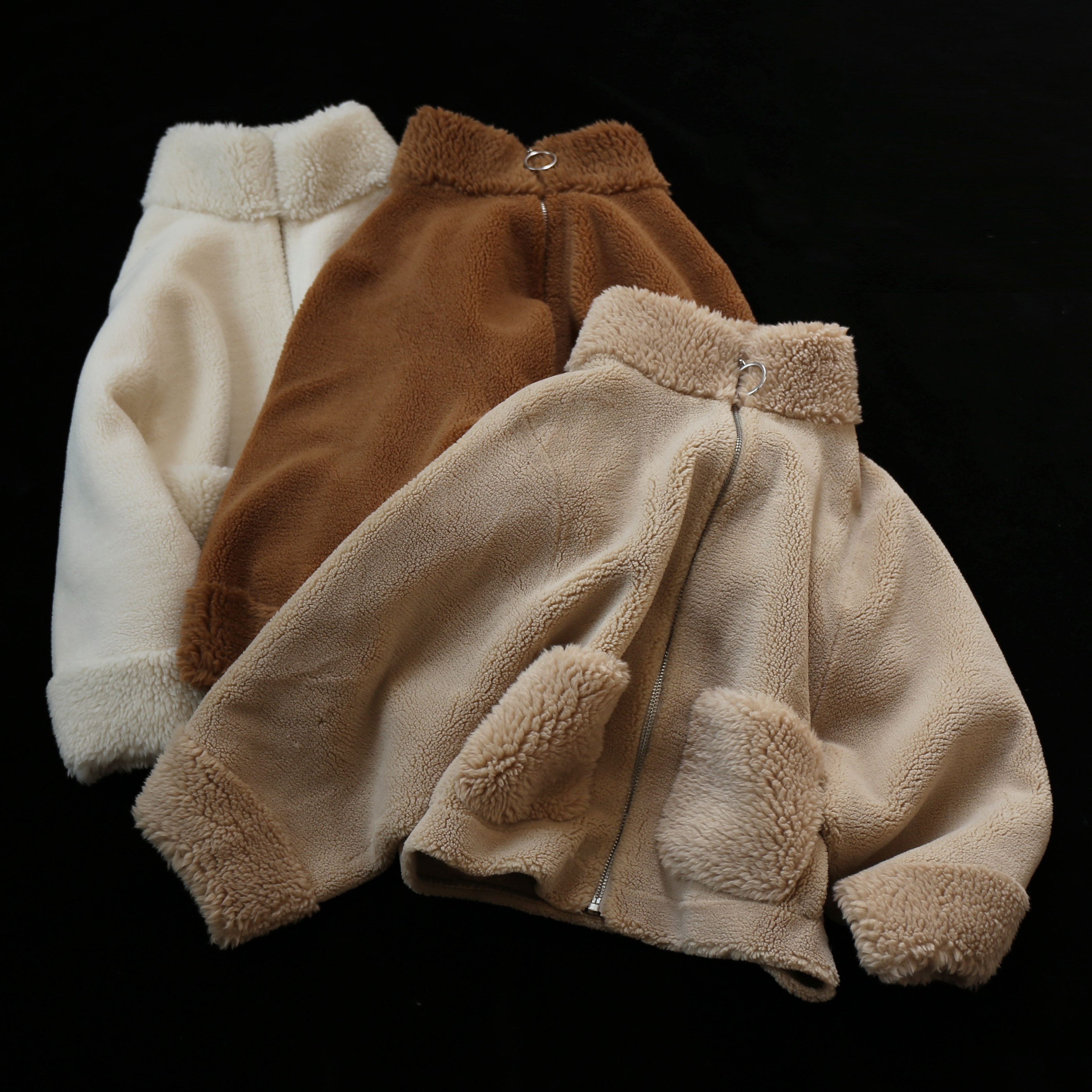 特价鹿茸皮外套女短款