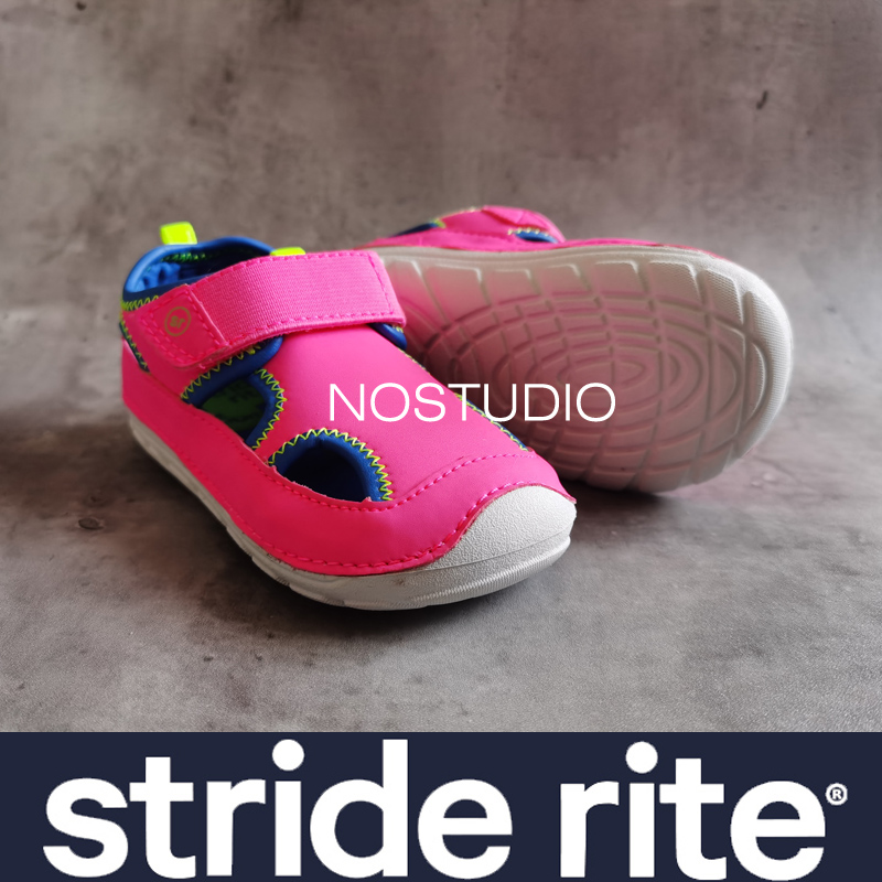 stride rite美国喜健步软底宽头机能运动女童防滑夏季超轻凉鞋