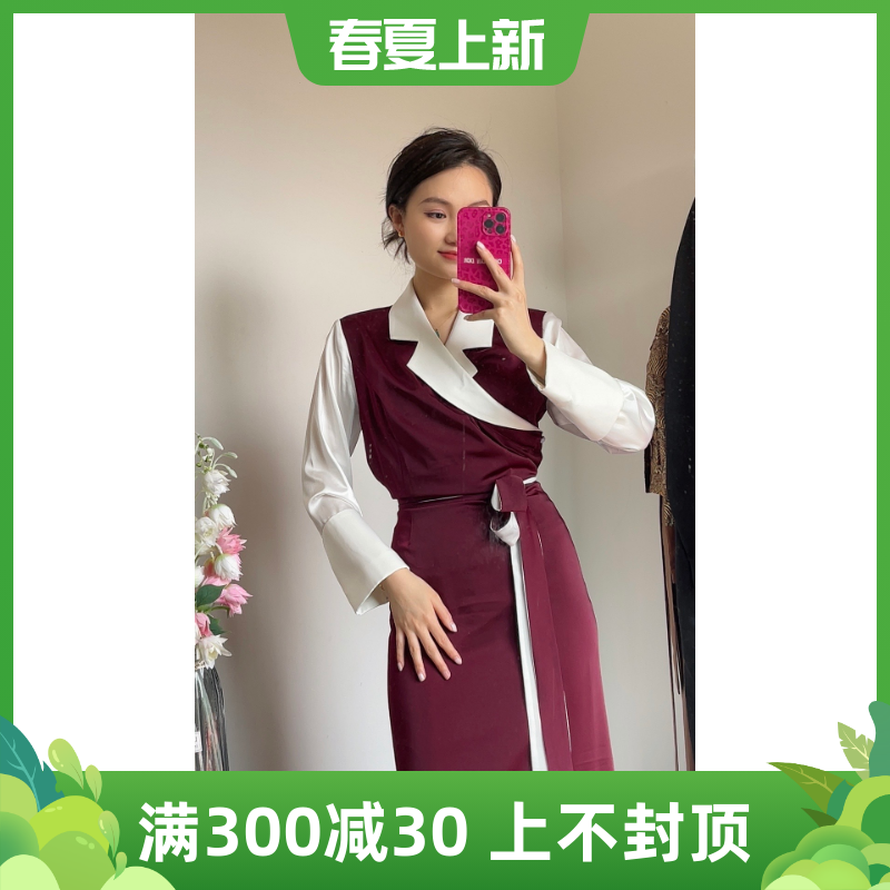 2023新原创设计小众女士长袖博拉长款显瘦安多气质西藏服西装领