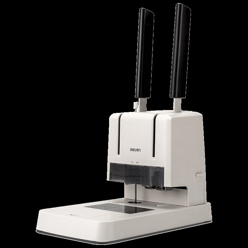 得力3881凭证装订机财务会计记帐票据手动小型简易打孔机全自动a4