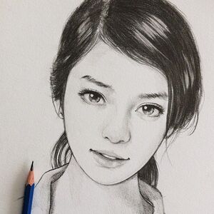 素描纯手绘画像 定制人物素描画像彩色肖像素描画头像彩铅素描画