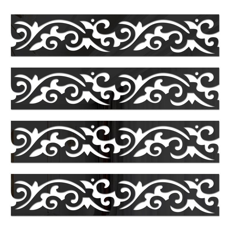 自粘亚克力镜面墙贴3d立体腰线装饰条客厅卫生间防水电视背景背胶