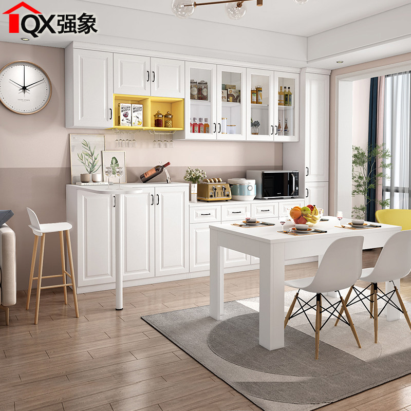 定制吧台餐边柜一体靠墙家用现代简约客厅餐厅厨房橱柜置物柜g34