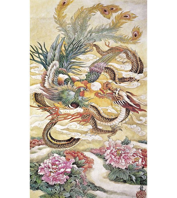 苏绣刺绣diy初学套件龙凤牡丹 送刺绣针法教程