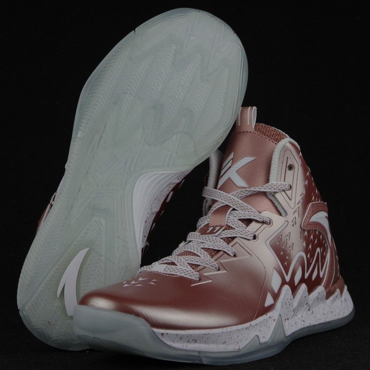 一折安踏汤普森篮球鞋kt2 玫瑰金