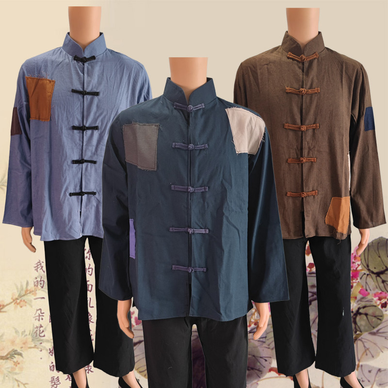 民国男装清朝百姓平民抗战村民乡亲穷人难民补丁农民工人演出服装