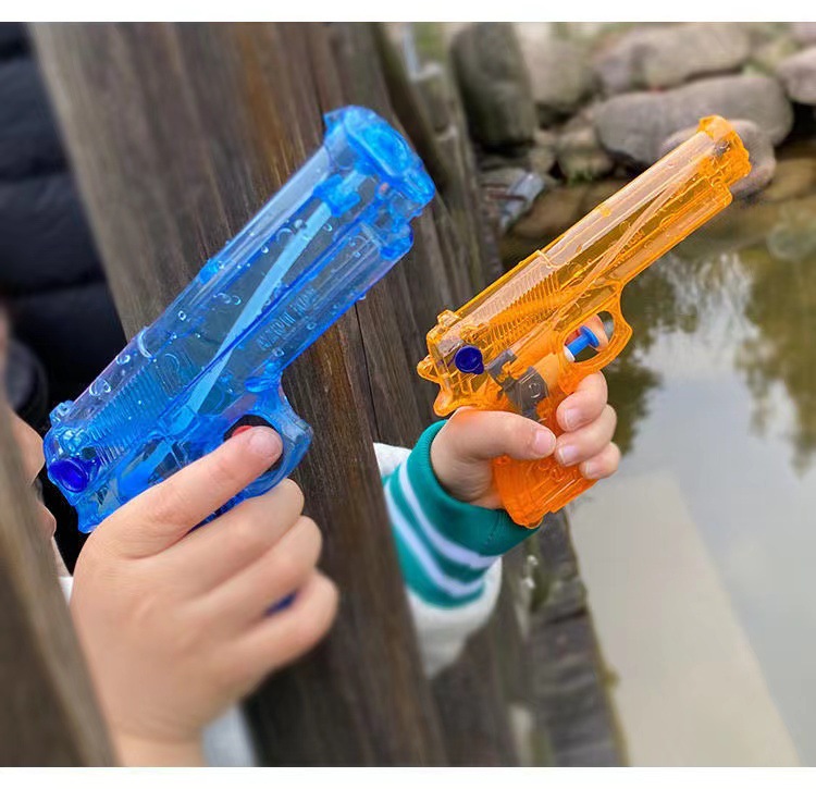 复古怀旧水枪玩具喷水枪5岁3儿童呲水枪童年户外透明打水仗小水枪