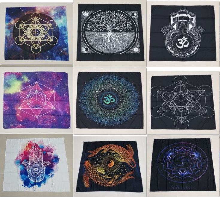 大天使神圣几何生命之树清理脉轮顶能量桌布正能量