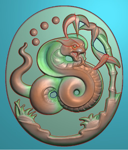蛇浮雕图图片